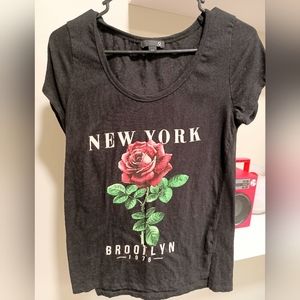 G by Guess Brooklyn New York Rose Tshirt